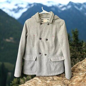 GIRLS COAT WITH HOODIE - GRAY - NANOS - Size 14